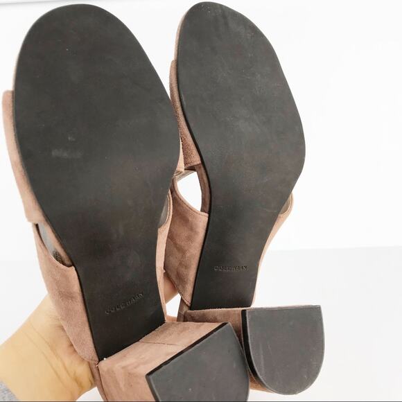 COLE HAAN Suede Block Heel Sandal - Picture 7 of 8